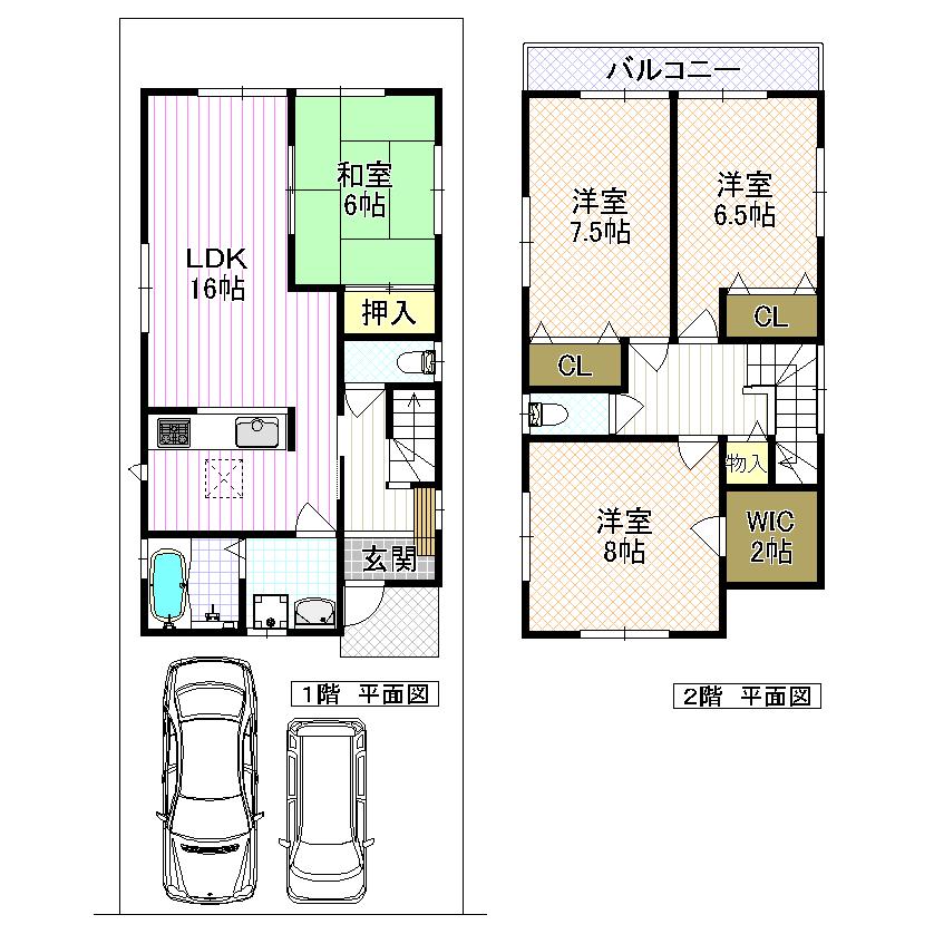 Floor plan. (No. 3 locations), Price 29,300,000 yen, 4LDK, Land area 100.73 sq m , Building area 105.98 sq m