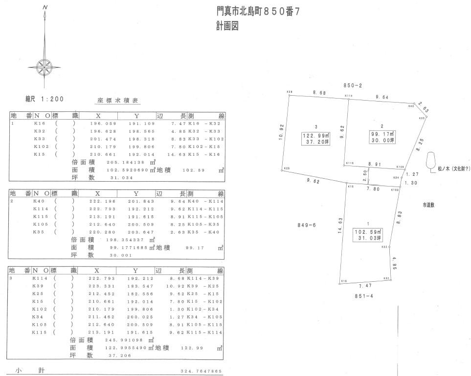 Compartment figure. Land price 18,800,000 yen, Land area 122.99 sq m