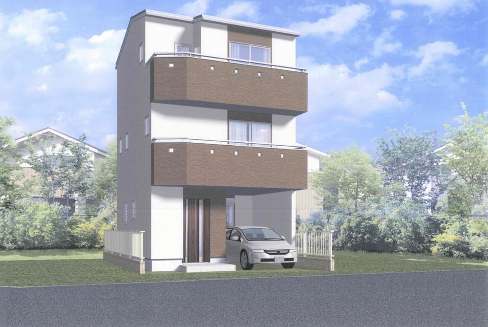 Building plan example (Perth ・ appearance). Building plan example building price 15 million yen, Building area 98.14 sq m
