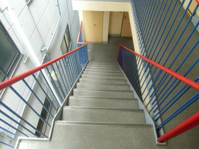 Other common areas. Fashionable railing of stairs
