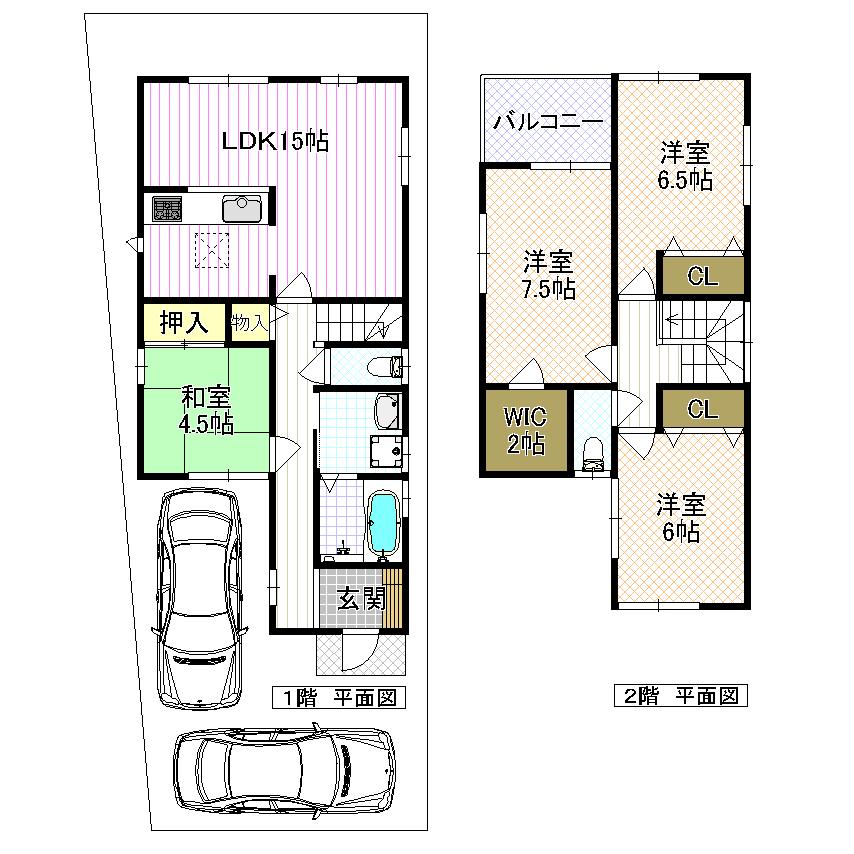 Floor plan. (No. 4 locations), Price 27,800,000 yen, 4LDK, Land area 117.12 sq m , Building area 100.61 sq m