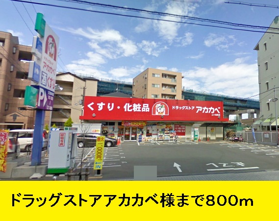 Dorakkusutoa. Red Cliff to like to (drugstore) 800m