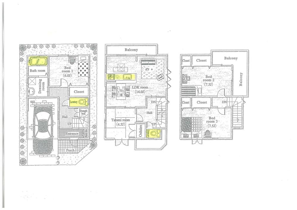 Floor plan. 19,800,000 yen, 4LDK, Land area 67.09 sq m , Building area 110.56 sq m
