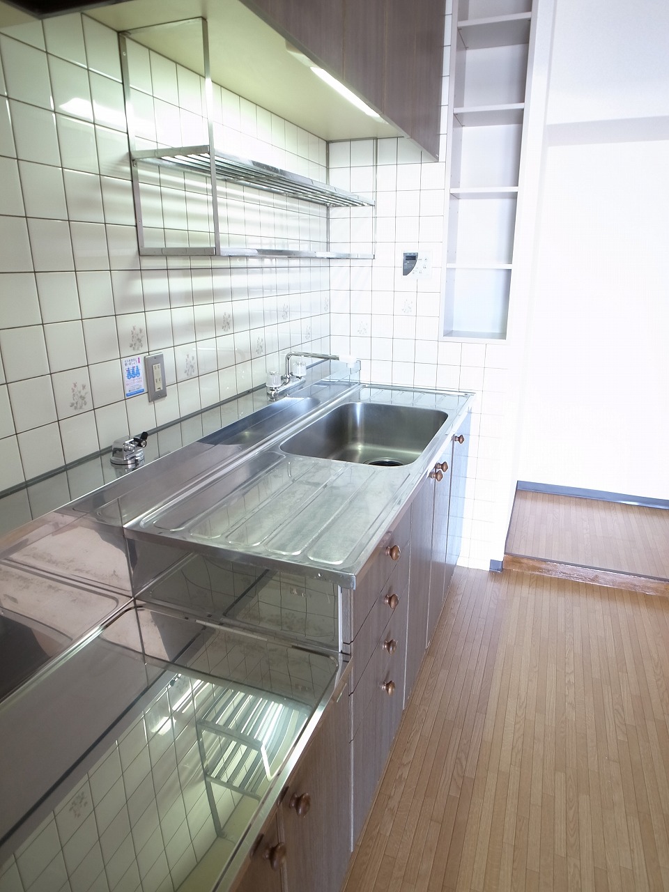 Kitchen. I dare taking the fridge into space. Convenience is a small shelf next!