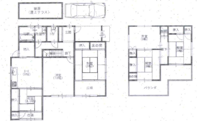 Floor plan. 39,800,000 yen, 6LDK, Land area 210.88 sq m , Building area 129.17 sq m