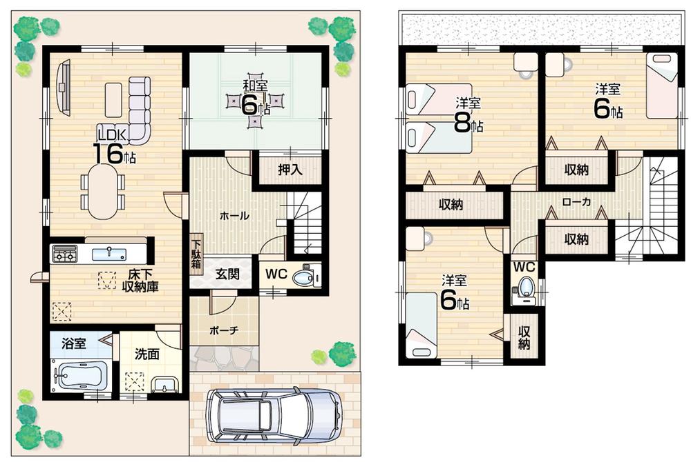 Floor plan. 28.8 million yen, 4LDK, Land area 134.8 sq m , Building area 105.99 sq m