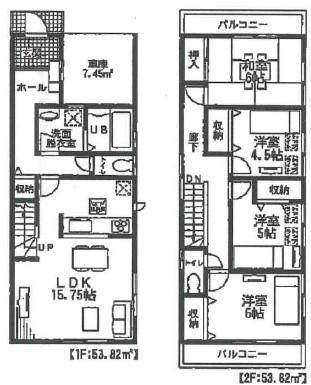 Floor plan. 26,800,000 yen, 4LDK, Land area 99.16 sq m , Building area 107.64 sq m