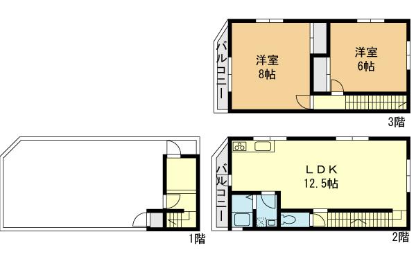 Floor plan. 26,800,000 yen, 3LDK, Land area 50 sq m , Building area 96.89 sq m