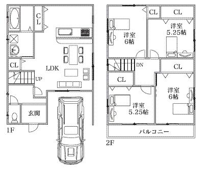 Floor plan. 24,800,000 yen, 4LDK, Land area 79 sq m , Building area 94.77 sq m