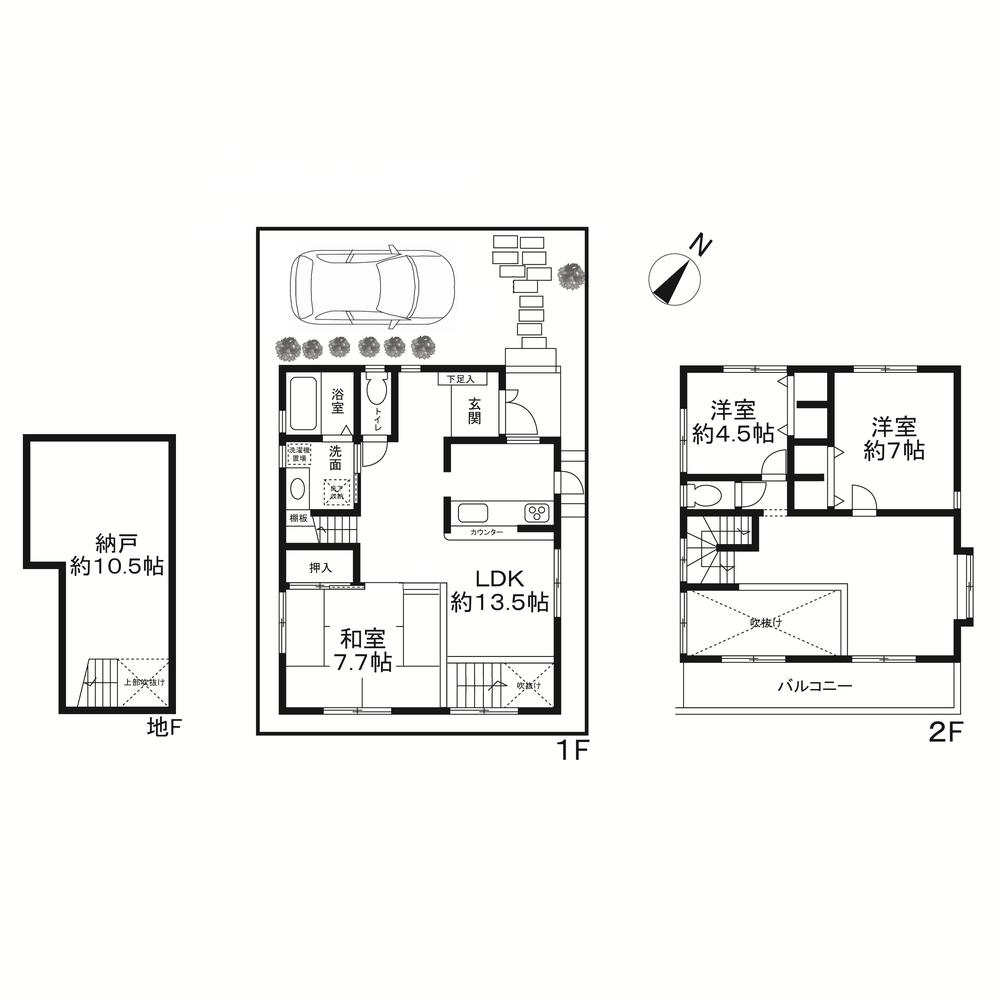 Floor plan. 18 million yen, 3LDK + S (storeroom), Land area 102.46 sq m , Building area 118.41 sq m