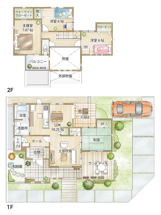 Other. Connect with nature, Clean the air by the effect of charcoal. Site area of ​​about 61 square meters. Open feeling full! "Charcoal of Garden House" (local model house plans)