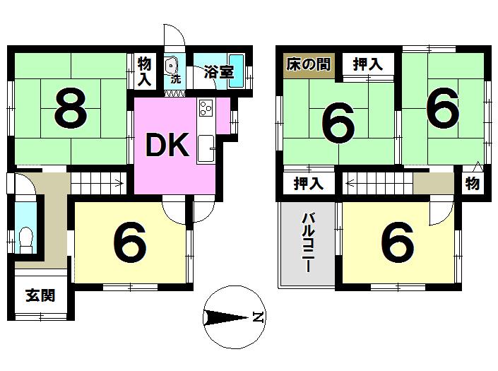 Floor plan. 4.8 million yen, 5DK, Land area 79.54 sq m , Building area 85.7 sq m