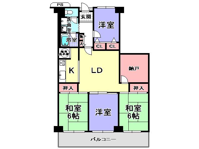 Floor plan. 4LDK, Price 10.8 million yen, Footprint 84.3 sq m , Balcony area 11.76 sq m