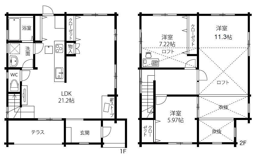 Floor plan. 25,800,000 yen, 3LDK, Land area 108.49 sq m , Building area 156.6 sq m