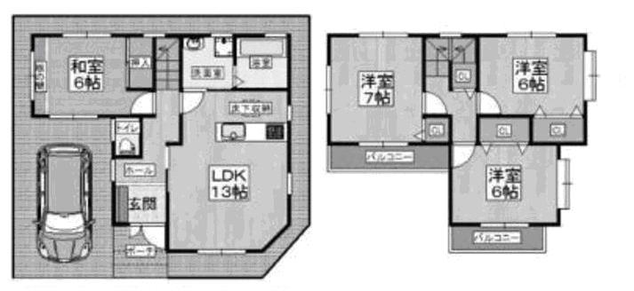 Floor plan. 19,800,000 yen, 4LDK, Land area 80.24 sq m , Building area 89.84 sq m all-electric homes