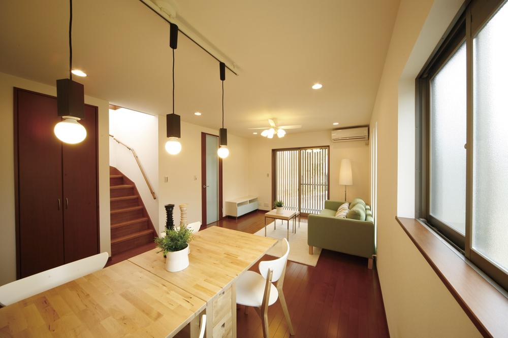 Living. Bright spacious LDK large windows have been installed a lot LDK Model house