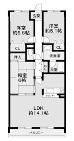 Floor plan. 3LDK, Price 11,980,000 yen, Occupied area 68.16 sq m , Balcony area 9.78 sq m   ☆ Each room housed there