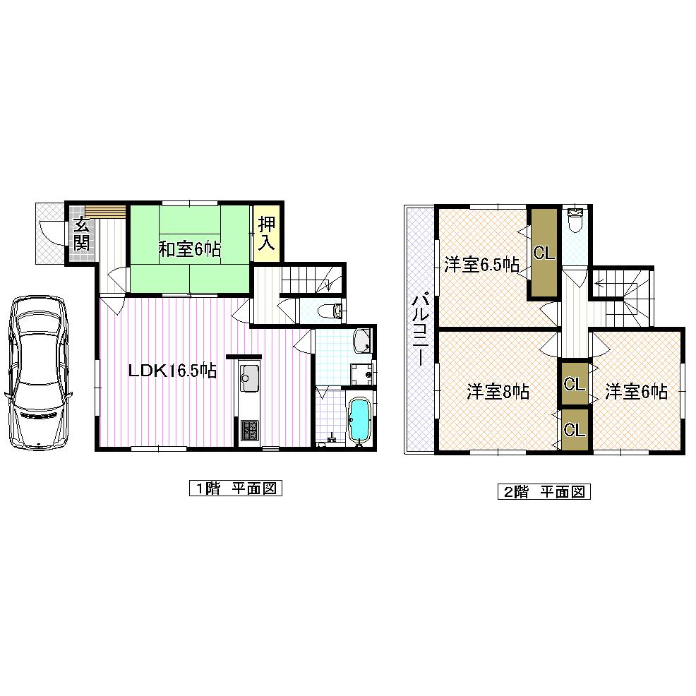 Floor plan. (No. 9 locations), Price 25,800,000 yen, 4LDK, Land area 100.52 sq m , Building area 101.02 sq m