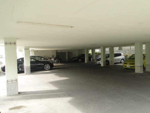 Parking lot. There is also tenants private parking
