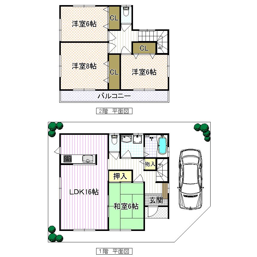 Floor plan. (No. 5 locations), Price 26,800,000 yen, 4LDK, Land area 100.02 sq m , Building area 103.51 sq m