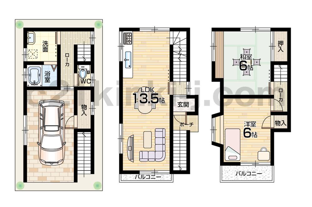 Floor plan. 12.6 million yen, 2LDK, Land area 41.24 sq m , Building area 74.78 sq m floor plan