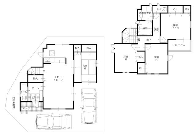 Floor plan. 31,800,000 yen, 4LDK, Land area 99.05 sq m , Building area 102.68 sq m
