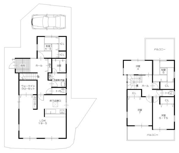 Floor plan. 35,800,000 yen, 5LDK, Land area 146.91 sq m , Building area 117.85 sq m