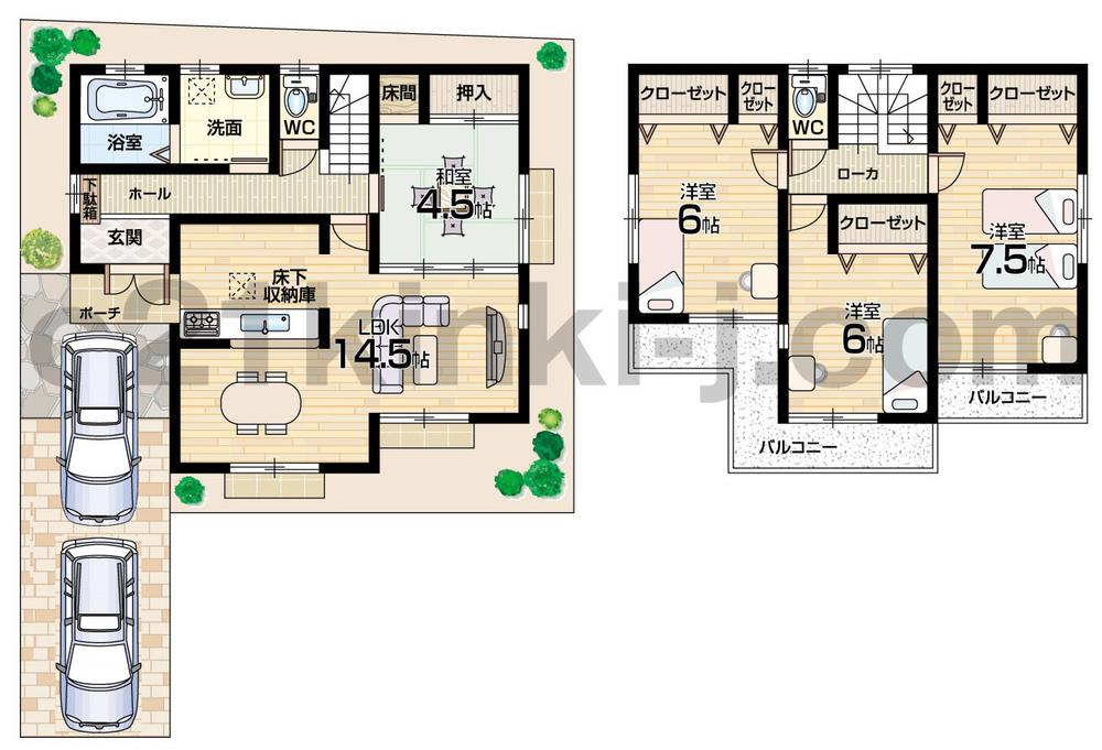 Floor plan. (No. 2 locations), Price 20.8 million yen, 4LDK, Land area 97.79 sq m , Building area 95.22 sq m