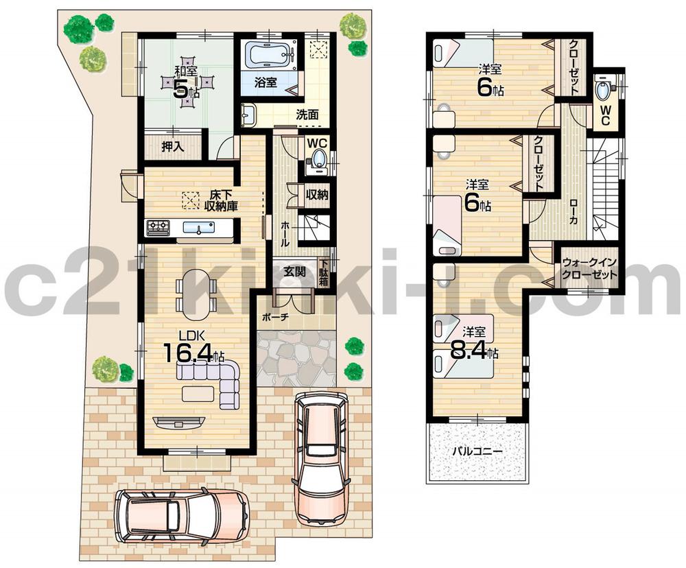 Floor plan. (No. 1 point), Price 24,800,000 yen, 4LDK, Land area 105.34 sq m , Building area 101.22 sq m