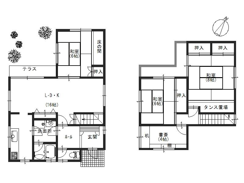Floor plan. 15.8 million yen, 3LDK + S (storeroom), Land area 164.49 sq m , Building area 106.24 sq m