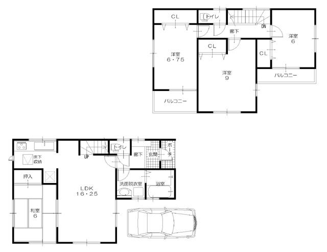 Floor plan. 26,800,000 yen, 4LDK, Land area 100.04 sq m , Building area 102.27 sq m