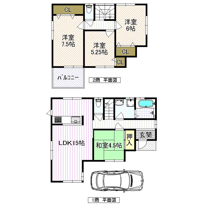 Floor plan. (No. 4 locations), Price 23.8 million yen, 4LDK, Land area 103.85 sq m , Building area 92.74 sq m