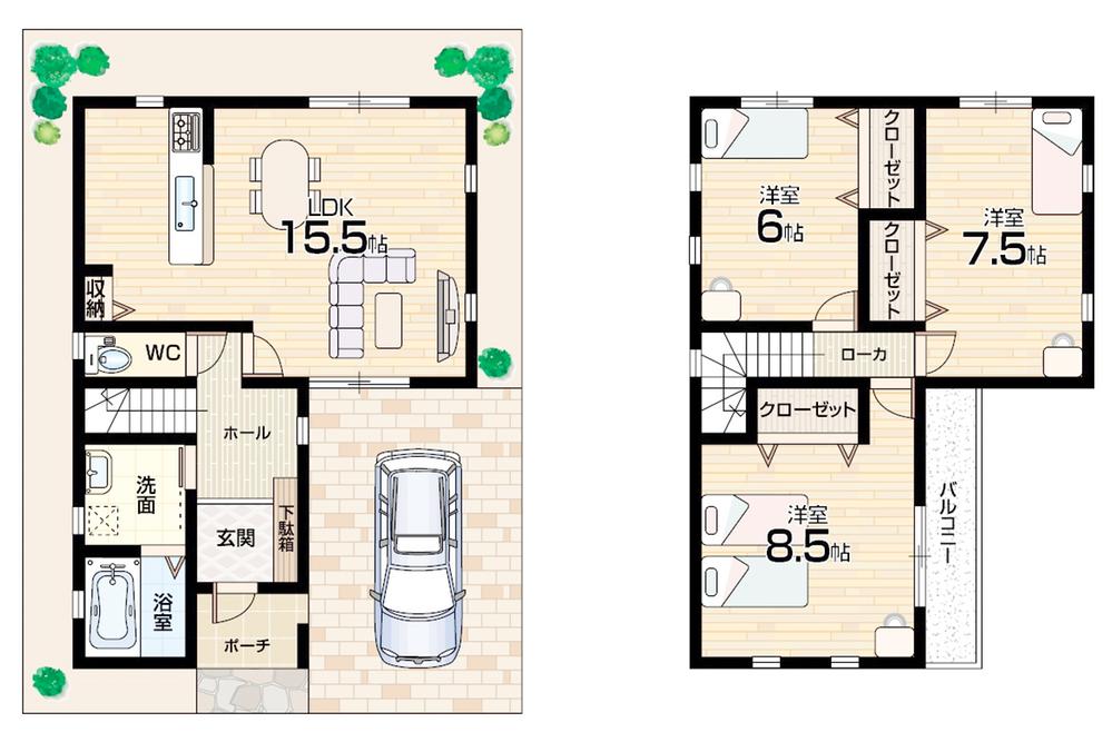 Floor plan. 21,800,000 yen, 3LDK, Land area 76.15 sq m , Building area 87.48 sq m floor plan