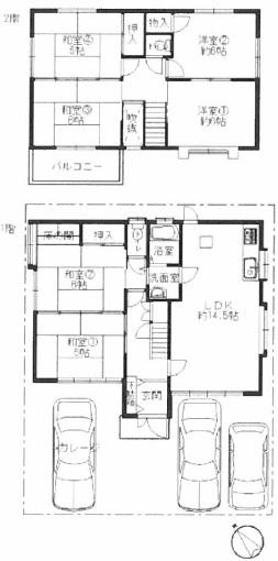 Floor plan. 22,900,000 yen, 6LDK, Land area 120 sq m , Building area 106.27 sq m floor plan