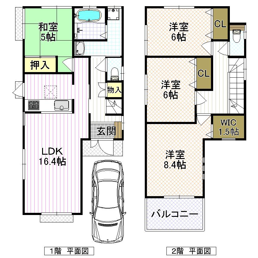 Floor plan. (No. 1 point), Price 24,800,000 yen, 4LDK, Land area 105.34 sq m , Building area 101.22 sq m