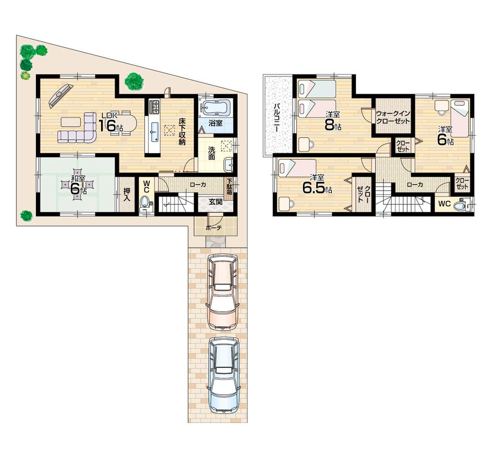 Floor plan. 23.8 million yen, 4LDK, Land area 129.63 sq m , Building area 102.67 sq m