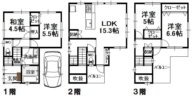 Floor plan. 22,800,000 yen, 4LDK, Land area 78.42 sq m , Building area 100.66 sq m floor plan