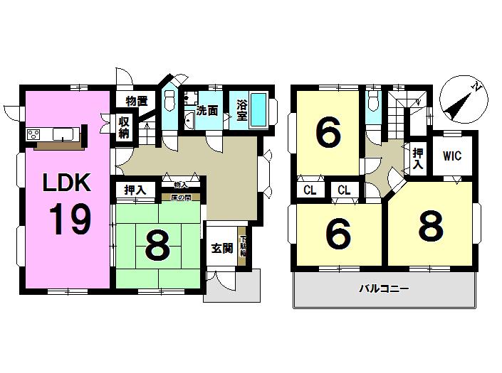 Floor plan. 29,900,000 yen, 4LDK, Land area 385.17 sq m , Building area 189.27 sq m