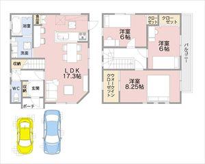 Building plan example (floor plan). Building plan example Land and buildings set price 23.8 million yen Building area  About 28 square meters