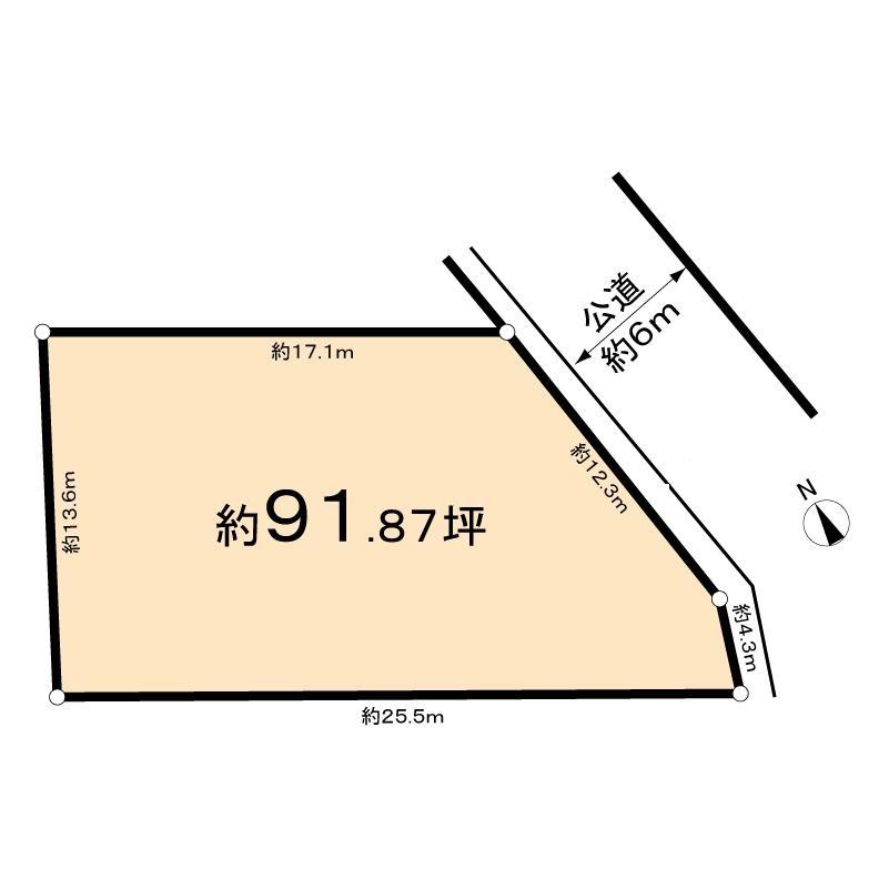 Compartment figure. Land price 24,800,000 yen, Land area 303.72 sq m