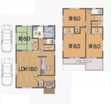 Floor plan. 18,800,000 yen, 4LDK, Land area 104.82 sq m , Building area 101.85 sq m