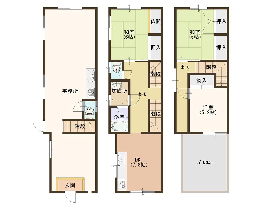 Floor plan. 8.8 million yen, 4DK, Land area 48.72 sq m , Building area 104.4 sq m