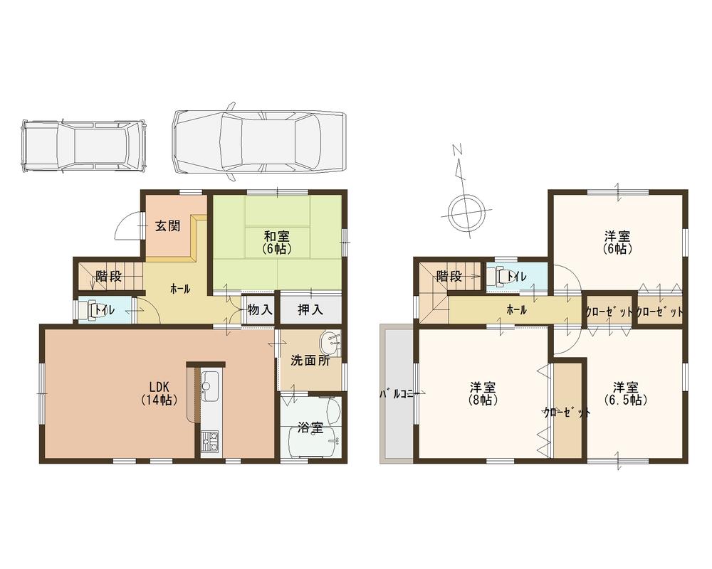 Other building plan example. Building plan example (No. 6 locations) Building Price      About 14.13 million yen, Building area 99.36 sq m