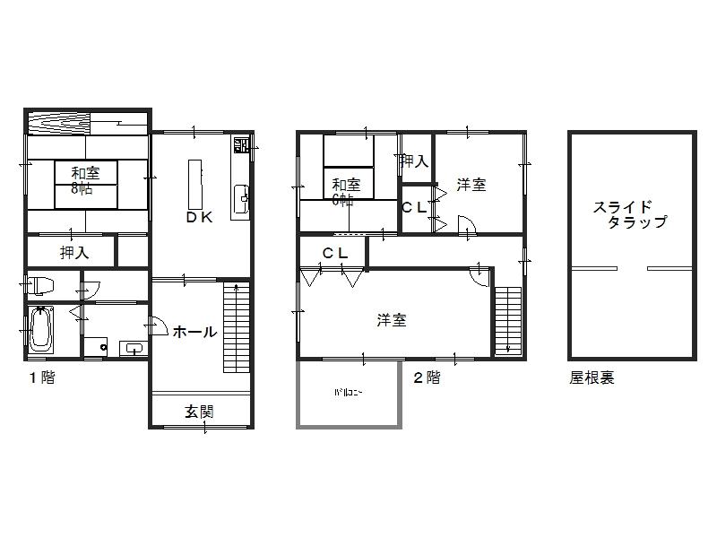 Floor plan. 24.5 million yen, 4DK, Land area 270.19 sq m , Building area 122.84 sq m