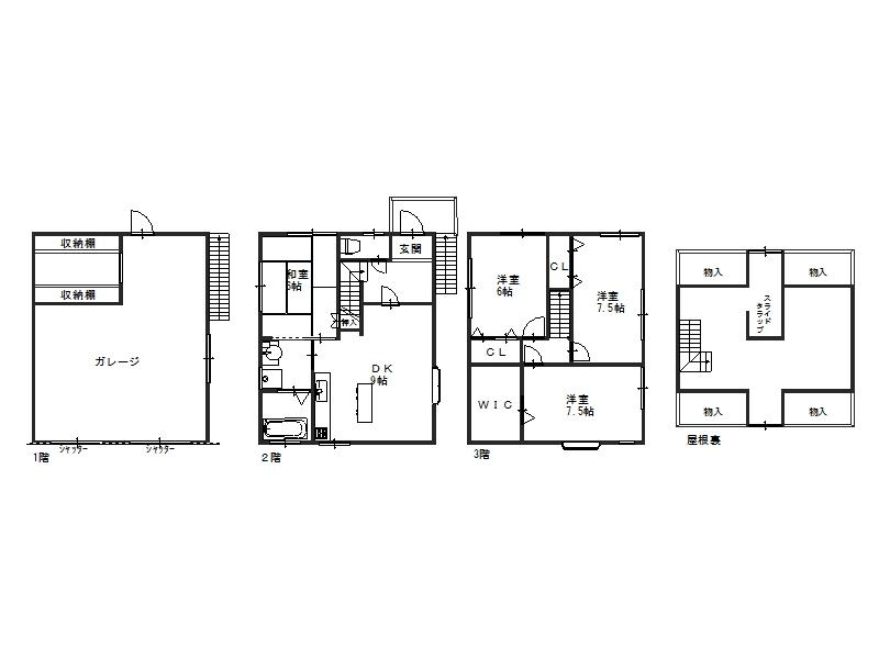 Floor plan. 24.5 million yen, 4DK, Land area 270.19 sq m , Building area 122.84 sq m separate building floor plan