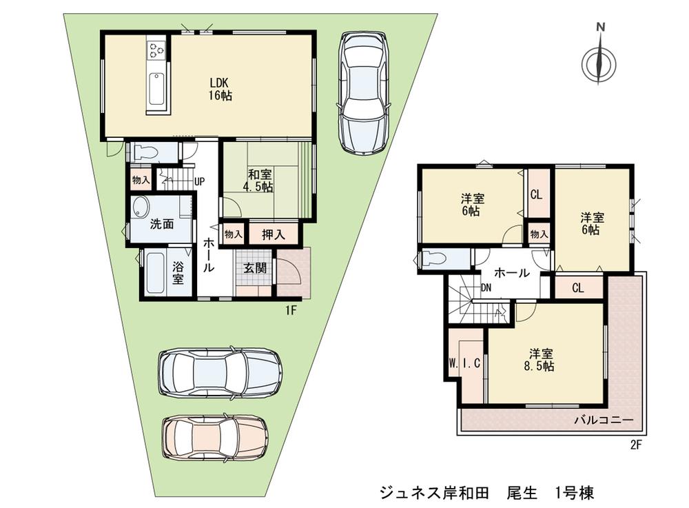 Floor plan. (No. 1 point), Price 23.8 million yen, 4LDK, Land area 132.65 sq m , Building area 108.47 sq m