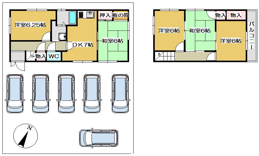 Floor plan. 21,800,000 yen, 5DK, Land area 291.14 sq m , Building area 86.94 sq m