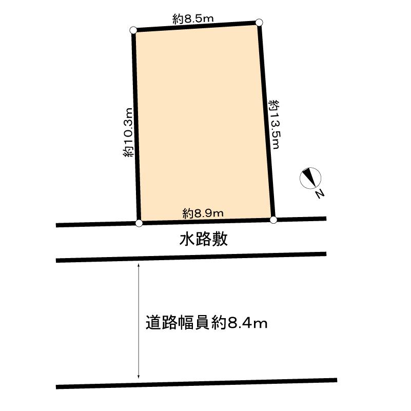Compartment figure. Land price 16.5 million yen, Land area 116.38 sq m