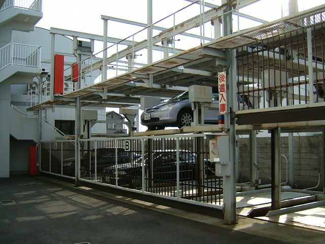 Parking lot. Multistory parking garage