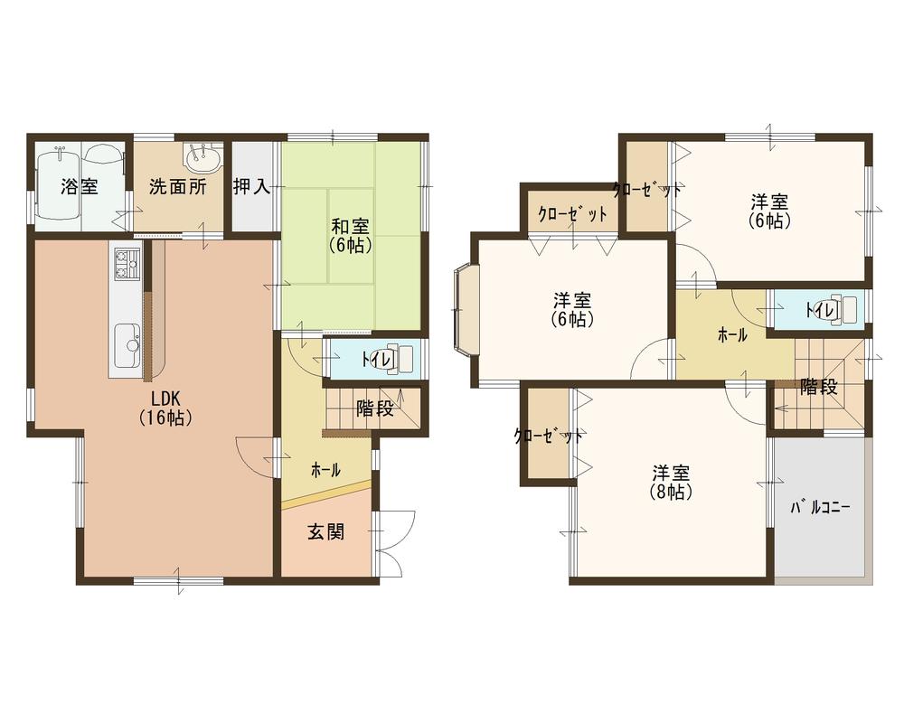 Floor plan. 21,200,000 yen, 4LDK, Land area 114.02 sq m , Building area 98.82 sq m